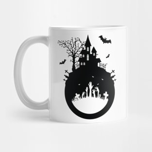 Haunted House Halloween Design Mug